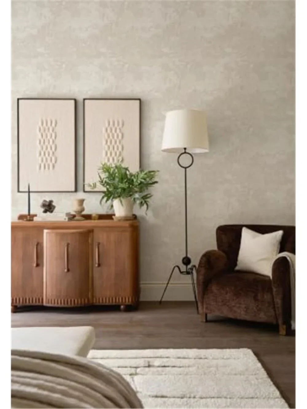 Peel and Stick Wallpaper Beige Neutral Vintage Forest Animals Floral Wallpaper